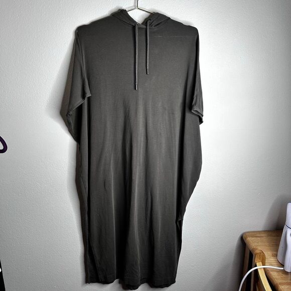 Cos Gray Midi Length Poncho Size XS Hoodie Pullover Boho Grunge Oversized Boxy - Picture 1 of 9